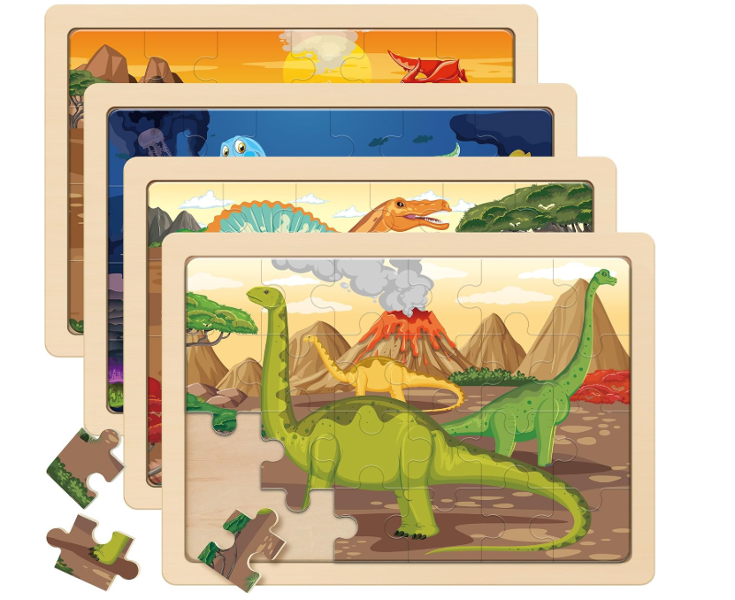 Casse-Tête Évolutif Dinosaures / Progressive Dinosaur Jigsaw Puzzle